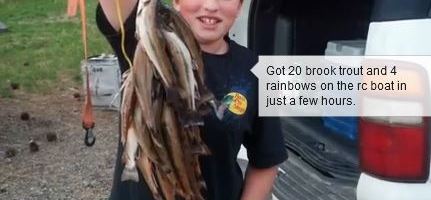 20 Trout w Bass Pro Rc Fishing Boat!